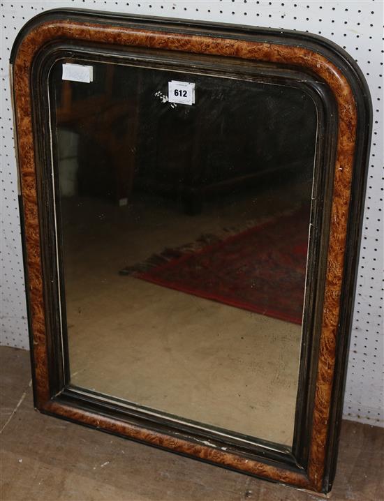 Walnut framed mirror